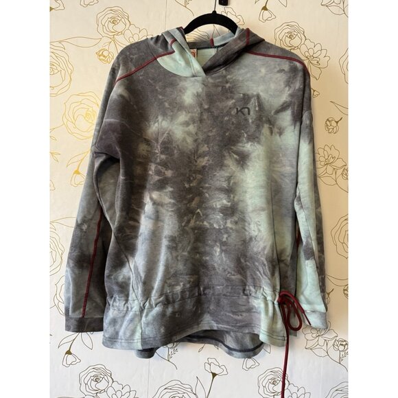 Kari Traa Women’s Size Small Hoodie Fleece Sweatshirt Jacket Cinch Tie Dye 023 - Picture 1 of 4